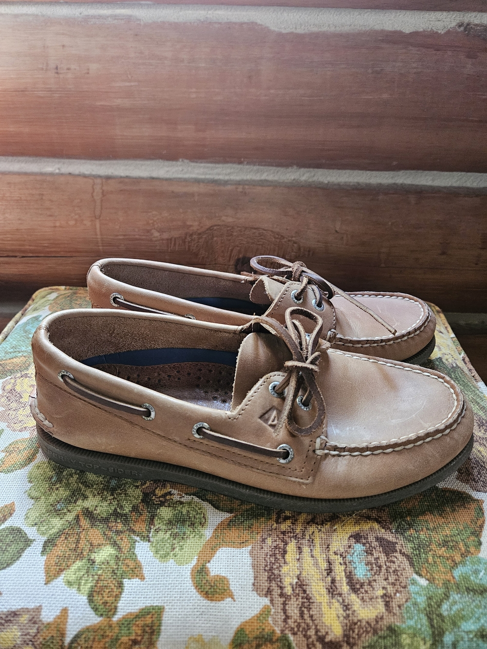 Men's Tan Leather Sperry's Boat Shoes